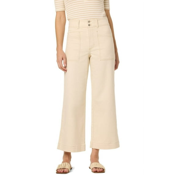 JOE'S Jeans womens Ecru Wide Leg Cargo Ankle Jean, 34
