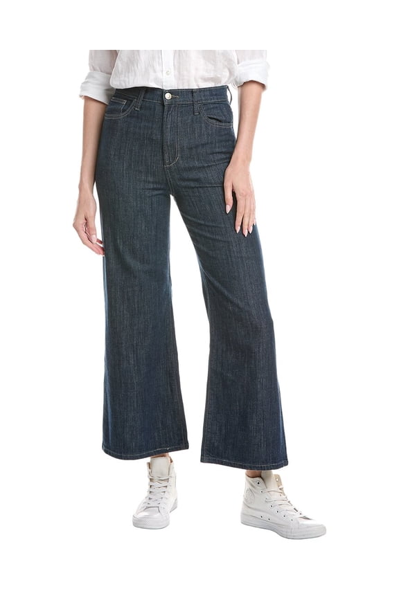 womens Indigo Rinse Wide Leg Ankle Jean, 25