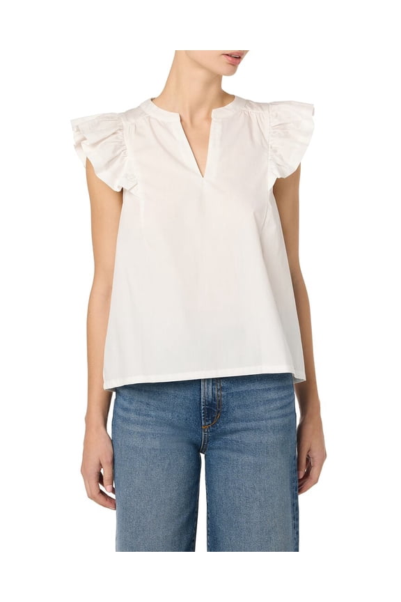 womens JOE’S Jeans V-Neck Flutter Sleeve Top, m, White