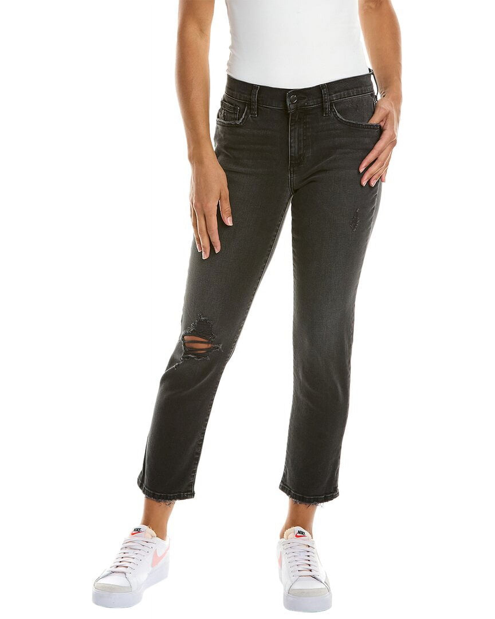 LA Idol Women's Rhinestone Mid Rise Bootcut Jeans, Stretchy