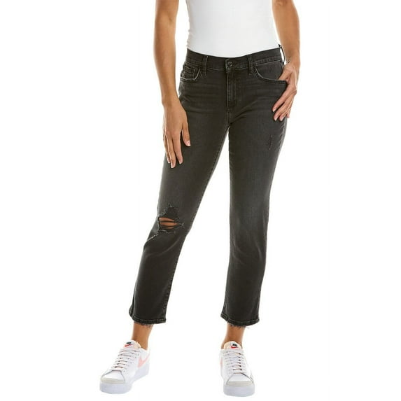 JOE'S Jeans womens Mid-Rise Straight Crop Jean, 34, Black