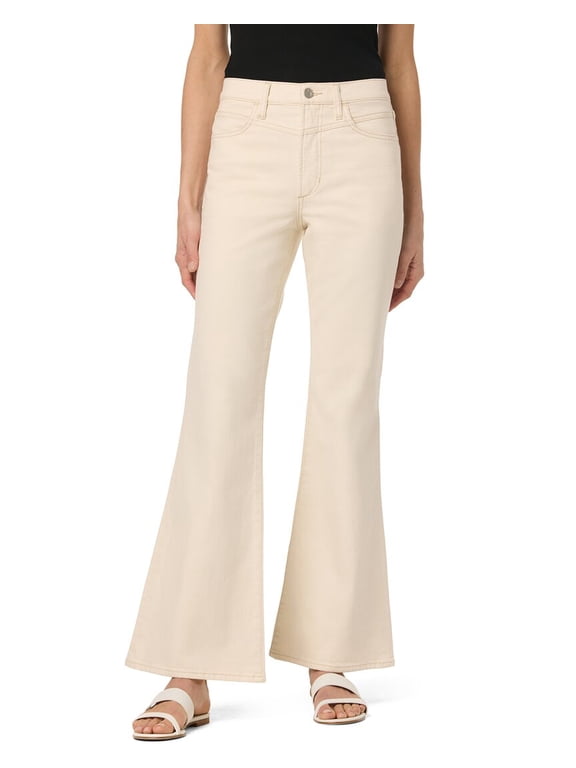 womens The Avery Ecru High Rise Flare Jean, 24