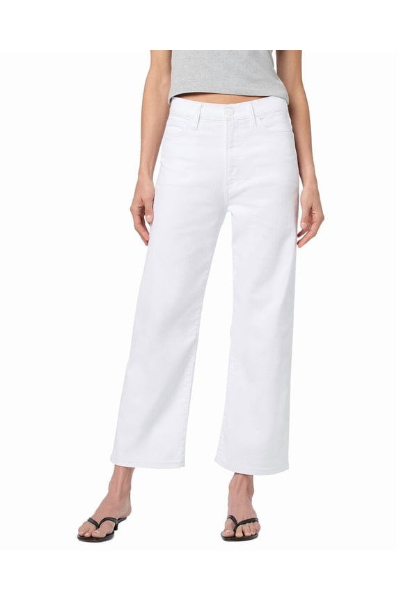 womens  White Wide Leg Crop Jean, 27