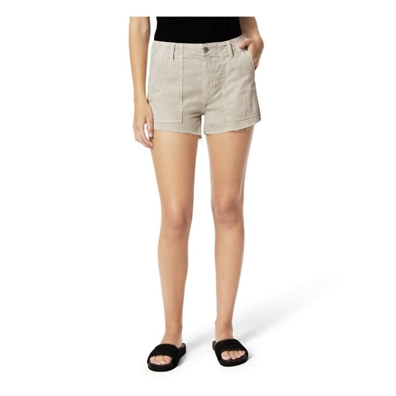 JOE'S Womens Beige Frayed Pocketed 3' Inseam Shorts Size: 30
