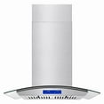 thumbnail image 1 of JOEAONZ New 30 inch Island Range Hood 900CFM Stainless Steel Glass Touch Control with Filters 120V, 1 of 9