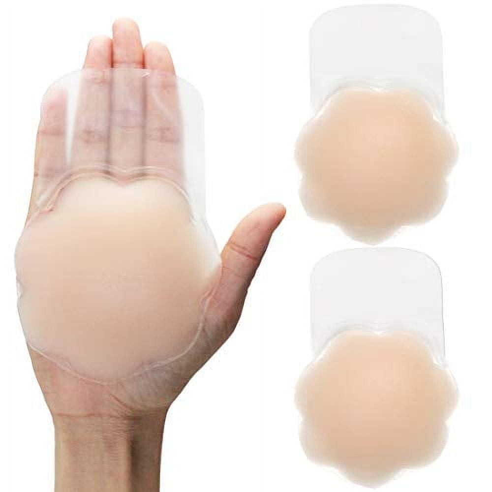 lovejoyou Adhesive Backless Strapless Bra - 2 Set Sticky Nipple Covers  Breast Pasties - Silicone cover Reusable up no irritation to skin, Fashion  Nipplecovers will make Freedom for Chest of Women, Women's