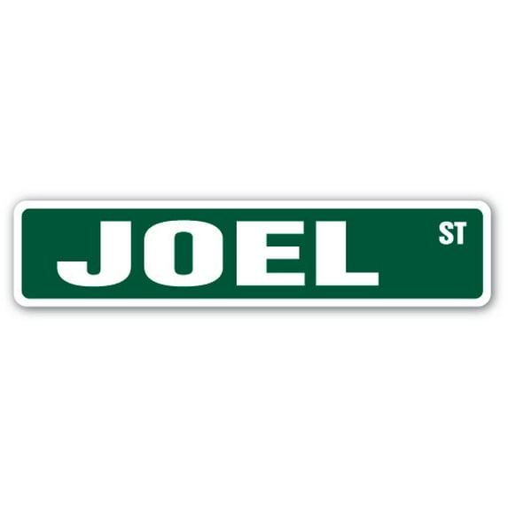 JOEL Street Sign Childrens Name Room Sign | Indoor/Outdoor | 24" Wide