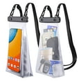 thumbnail image 1 of JOELY 2 Pack Large Capacity Waterproof Phone Pouch Floating, Waterproof Bag Case for iPhone 15 14 Pro Max 13 12 11 X XR 8 Plus Samsung Up to 6.9'', IPX8 Dry Bag for Boating Swimming Kayaking, 1 of 8