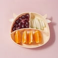 thumbnail image 1 of JOELY Baby Silicone Plate Non-slip Suction Feeding Bowl Cartoon Divided Food Dishes, 1 of 3