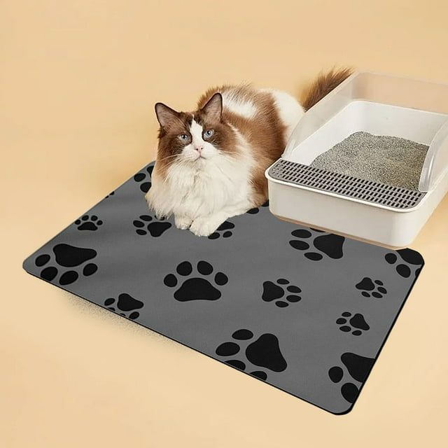 JOELY Waterproof Silicone Pet Food Mat - Non-Slip, Spill-Proof Feeding Mats for Floors, Raised Edge Design, Easy-to-Clean, Durable Flexible Rubber Mat for Dog & Cat Bowls