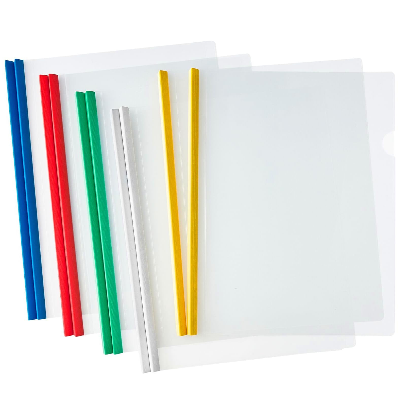 JOERSH 10Pcs Clear Report Covers with Sliding Bar, 40 Sheet Capacity