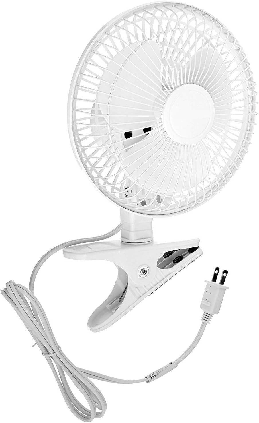 JOEY'Z 6-Inch 2-Speed Clip-On Desk Fan, Whisper Quiet, Adjustable Tilt