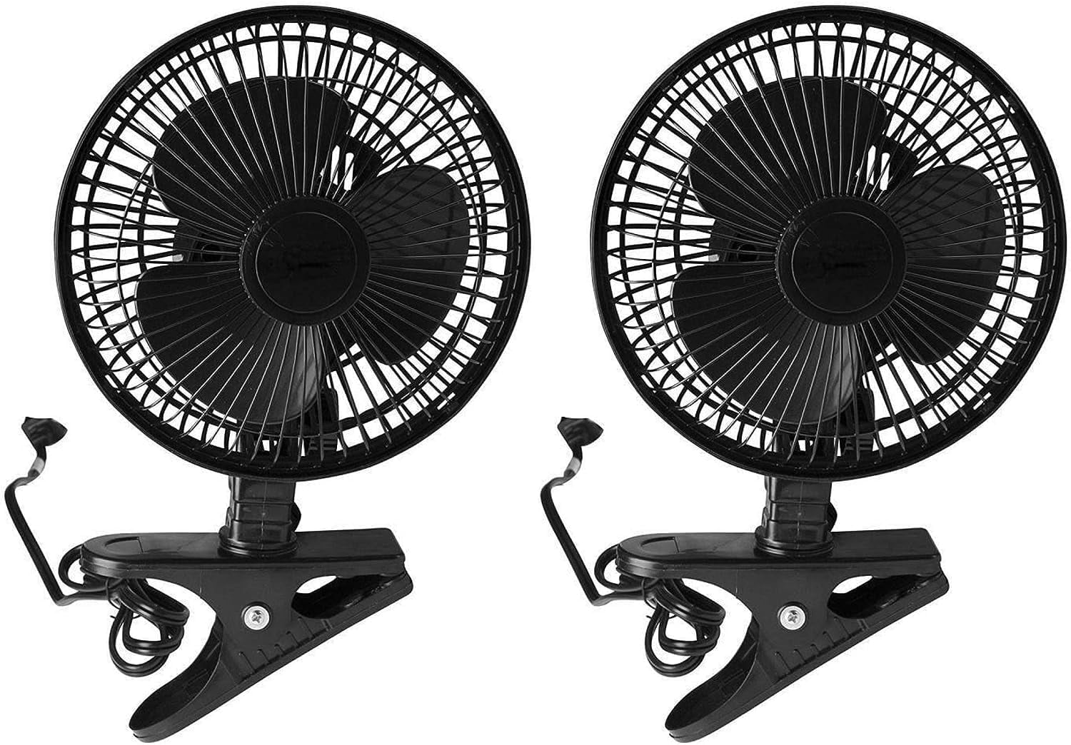 JOEY'Z 6 in 2-Speed Whisper Quiet Adjustable Tilt Clip On Desk Fan