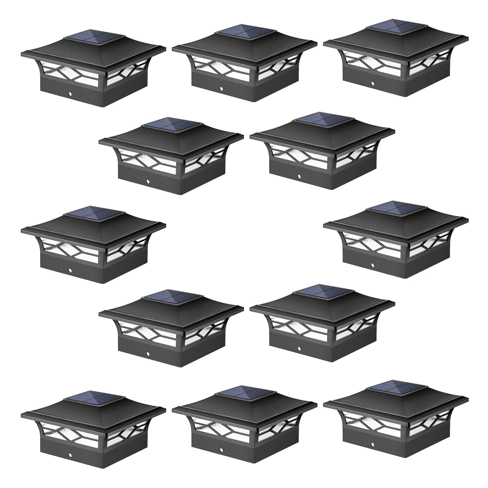 IP65 Solar Step Lights 8 Pack Solar Fence Lights Outdoor – 3 Color Modes, IP65 Waterproof, 10-12 Hour Runtime For Yard, Deck, Garden Solar Lights For Fence