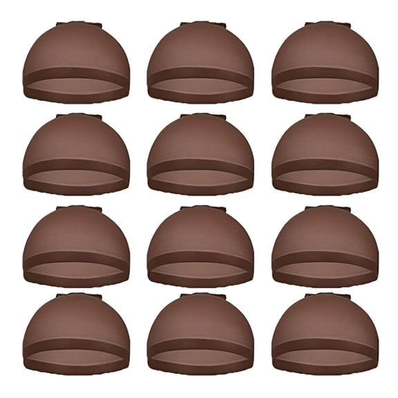 JOFMWIX 12 Pcs Stocking Wig Caps Skinlike, HD Head Net for Wearing a Brown Wig Stocking Caps, for Women Non Slip Invisible and Breathable Ultra-thin Stretchy Mesh Dome Wig