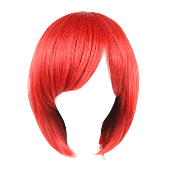 JOFMWIX Anime Short Wig Cosplay Party Straight Red