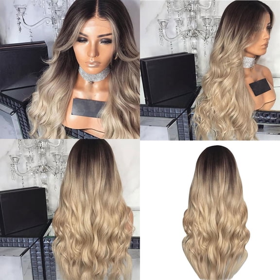 JOFMWIX Black Synthetic Long Curly Wig - High Temp Silk, Adjustable & Comfortable for Women, 27.6 Inch Wave Curly Hair, Easy Care