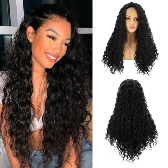 JOFMWIX Hair Plucked Human Lace Lace Front Pre Frontal Wig Wigs Curly With Baby Hair wig