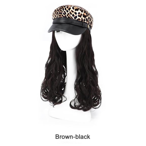 JOFMWIX Long Curly Hair Wig Hat for Women - High Temperature Silk, Big Wave, Fashionable Wig Cap for Daily Wear, Cosplay & Party, Easy to Wear with Clips