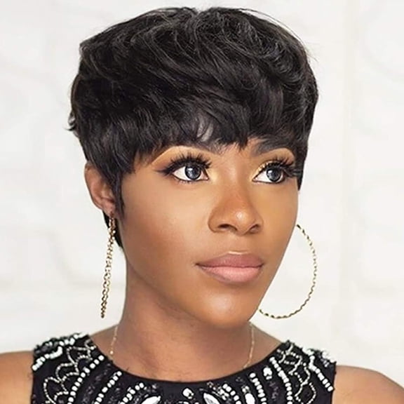 JOFMWIX Pixie Cut Wig Human Hair for Black Women Short Pixie Cut Wigs Human Hair Wear and Go Glueless Pixie Wig