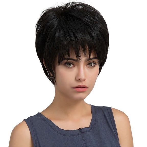 JOFMWIX Real Remy Human Hair Topper Toupee Clip Hairpiece Lace Top Wig for Women - Short Curly 8 Inch, Adjustable Comfort Wig for Daily Wear