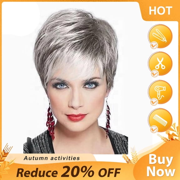 JOFMWIX Real Remy Human Hair Topper Toupee Clip Hairpiece Lace Top Wig for Women, Short Curly 9 Inch, Adjustable Lace Wig, Natural Look