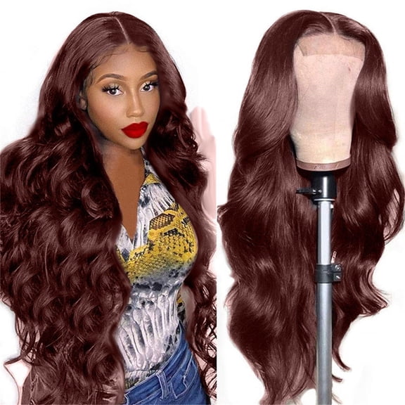 JOFMWIX Wig Medium Length Curl 24 Inch Large Wavelength Glue Free Heat resistant Pro