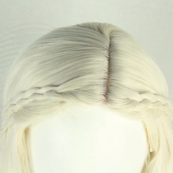 JOFMWIX Women's Daenerys Targaryen Cosplay Wig - Lace Front Medium Length High Temperature Silk Wig with Adjustable Cap for Masquerade Parties