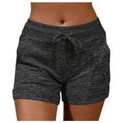 JOFOW Women Pockets Loose Hot Pants Summer Beach Shorts Trousers Sports Pants