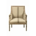 thumbnail image 1 of JOFRAN INC Rubberwood Plywood Upholstery Stripes Armchair, Tan, 1 of 5