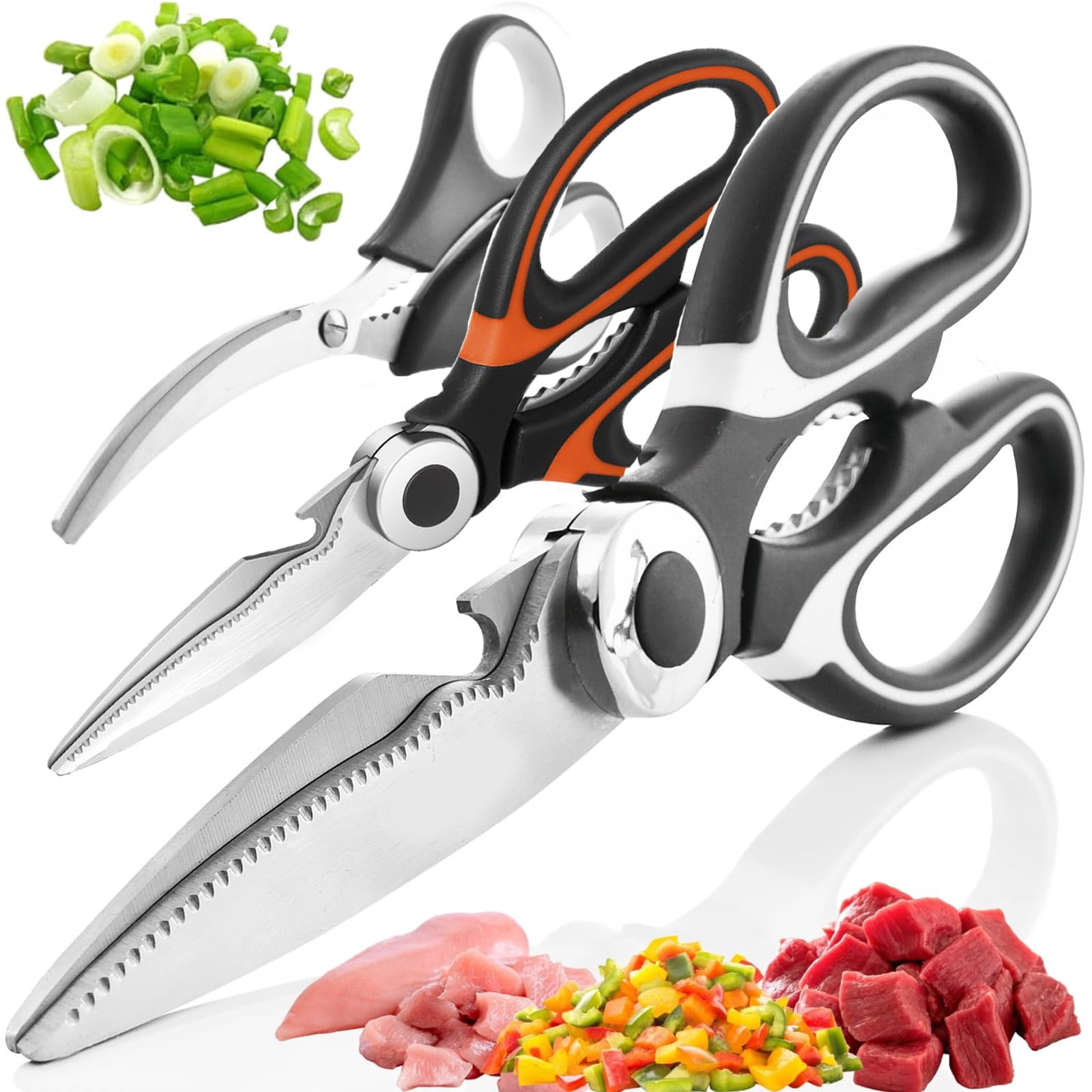 Sharp Kitchen Scissors JOGGEIL 3-Pack Kitchen Scissors Heavy Duty, Premium Sharp Kitchen ...