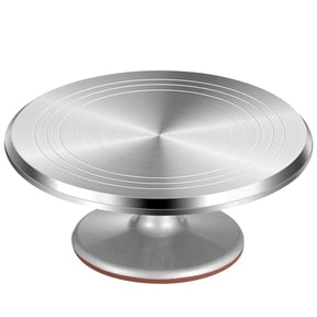 JOGGEIL Aluminium Alloy Revolving Cake Stand 12 Inch Rotating Cake Turntable for Cake, Cupcake Decorating Supplies