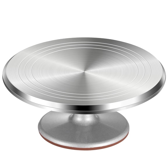 JOGGEIL Aluminium Alloy Revolving Cake Stand 12 Inch Rotating Cake Turntable for Cake, Cupcake Decorating Supplies