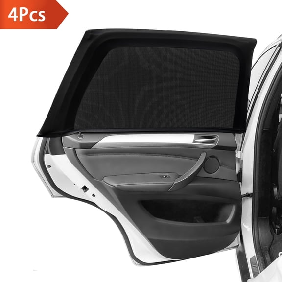 JOGGEIL Car Window Shades(2 Pack)-Car Side Window Sun Shades, UV Protection Breathable Spandex Baby Window Covers, Universal Fit Most (99%) of Cars, Protect Privacy for Family (35.4"x51.2")