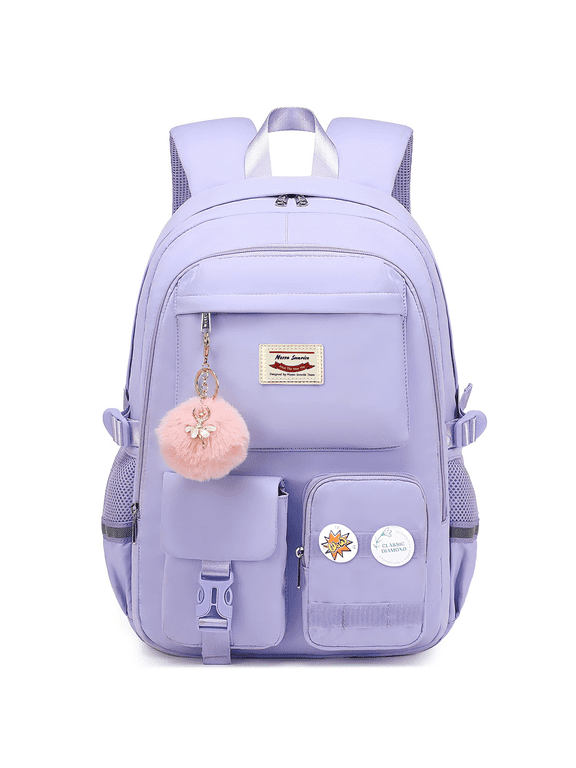 Laptop Backpack with Shockproof Corner Protection, Ergonomic Padded Shoulder Straps & Reinforced Zippers, Water Resistant College School Bag for Women, Travel Work Daypack, 15.6 Inch