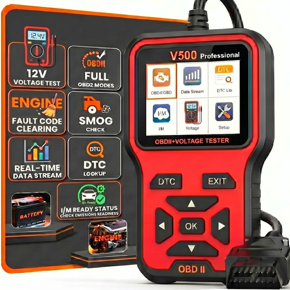 JOGGEIL OBD2 Scanner Diagnostic Tool, Professional Mechanic Code Reader, Live Data Smog Check, I/M Readiness, Check Engine Light for Cars and Trucks