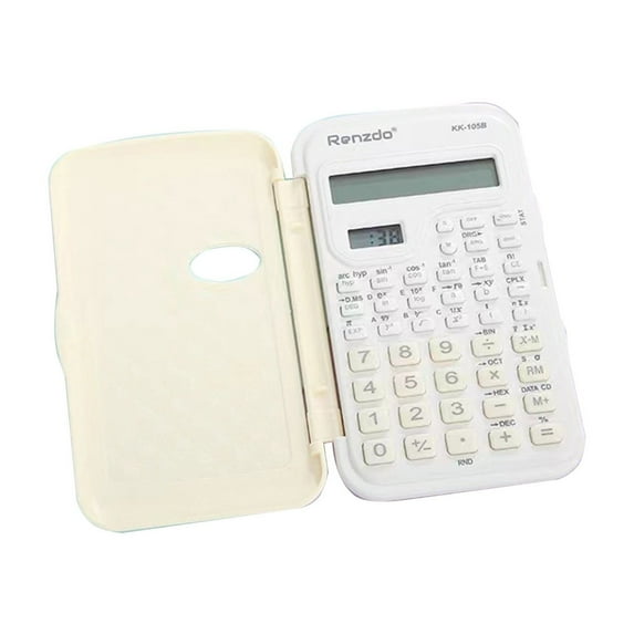 JOGZMZ 10 Digit Scientific Calculators, Color Flip Function Desktop Calculator, Time Display for Primary and Secondary School Student School Supplies