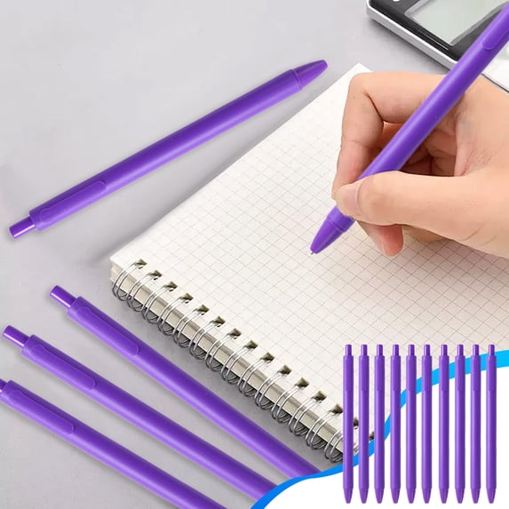 JOGZMZ 10 Pack Gel Pens, 0.5mm Fast Drying Ink, Smooth Writing, 1ml Large Capacity, Retractable Click Pens, Assorted Colors