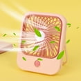thumbnail image 1 of JOGZMZ 3-Speed USB Desktop Fan Foldable Rechargeable Mini Circulating Fan, High Wind Power Portable Cooling Fan for Office Dormitory Desk - White/Pink/Green/Yellow, 1 of 6