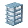 thumbnail image 1 of JOGZMZ 4-Layer Desktop Storage Box with Transparent Drawers, Plastic Dust-Free Cosmetic Organizer and Stationery Container for Home Office Dorm, 1 of 6