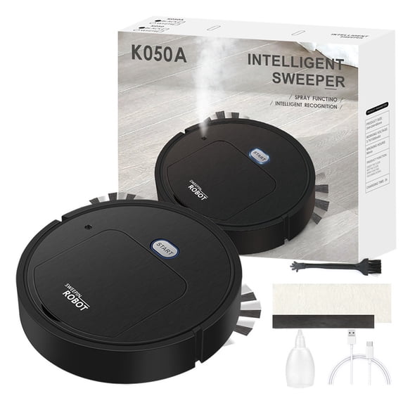 JOGZMZ 4in1 Robot Vacuum and Mop Combo with Spray Mopping & Auto Water Tank, Intelligent Navigation for Hard Floors, Low Noise, 40Min Runtime, 120㎡ Coverage