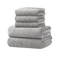 thumbnail image 1 of JOGZMZ 5-Piece Oversized Bath Towel Set (2 Bath Sheets 55"x27" + 3 Hand Towels) - Ultra Soft Quick-Dry Polyester, Luxury Spa & Gift Set, 1 of 7