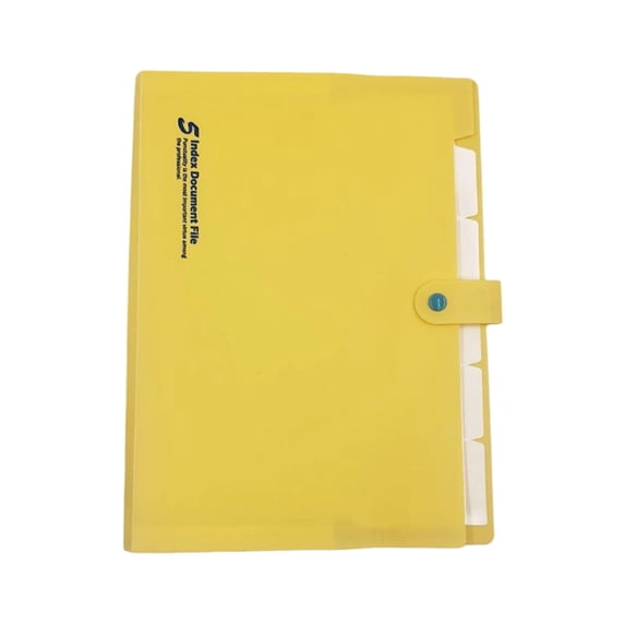 JOGZMZ 5-Pocket Expanding File Folder A4 Size Plastic Accordion Document Organizer