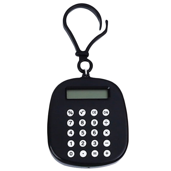 JOGZMZ 8-Digit Mini Keychain Calculator - Silent Pocket Computer with LCD Display, Gel Buttons & Battery Power for Quick Calculations