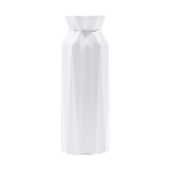 JOGZMZ 8 Inch Floral Vase Container Geometric Style Plastic Flowerpot Decoration Living Room Small and Fresh Floral Decoration