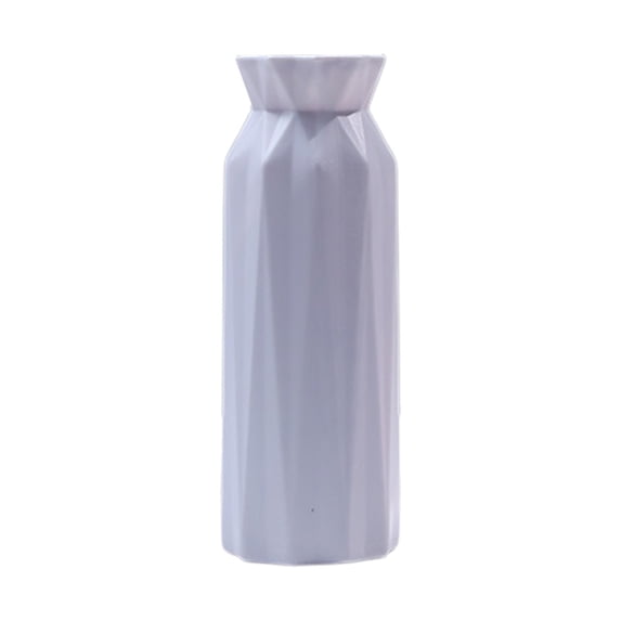 JOGZMZ 8 Inch Floral Vase Container Geometric Style Plastic Flowerpot Decoration Living Room Small and Fresh Floral Decoration