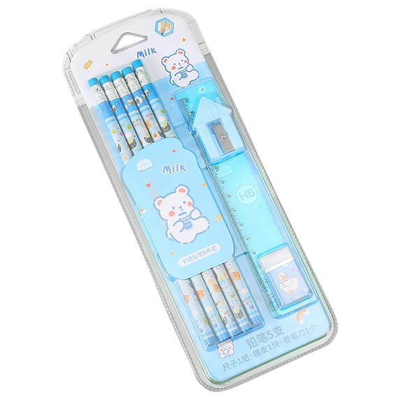 JOGZMZ 8-Piece Drawing Pencil Set with Ruler, Eraser & Sharpener - Professional Art Supplies Kit for Sketching, Classroom & Artists, Durable Wooden Tools Gift Box