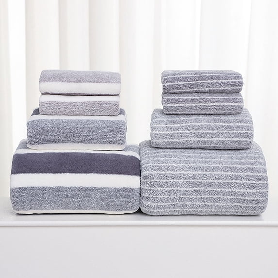 JOGZMZ 8-Piece Velvet Bath Towel Set - Super Absorbent, Ultra Soft & Durable Towels for Bathroom, Spa, Gym