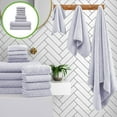 thumbnail image 1 of JOGZMZ 8-Piece Velvet Bath Towel Set - Super Soft & Absorbent, Includes 4 Washcloths, 2 Hand Towels, 2 Bath Towels for Home Spa Luxury, 1 of 6