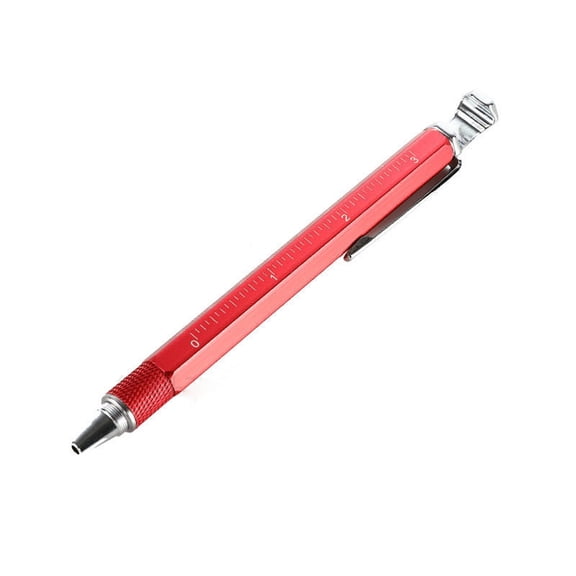 JOGZMZ 8-in-1 Multifunctional Metal Pen with Ruler, Touch Screen Stylus, Screwdriver, and Bottle Opener